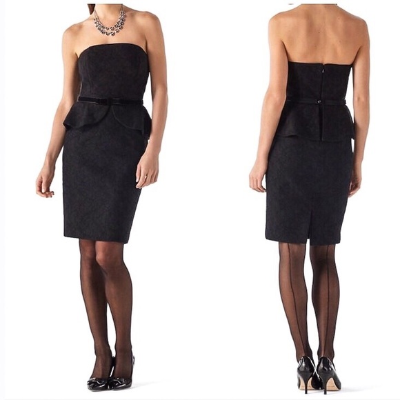 White House Black Market Dresses & Skirts - FINAL👎🆕WHBM Black Strapless Peplum Lace Dress